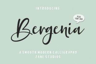 Bergenia Duo: A Modern Script Typeface for Editorial Design
