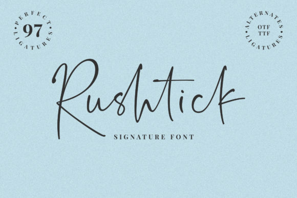 Rushtick: A Handwritten Font for Editorial Design
