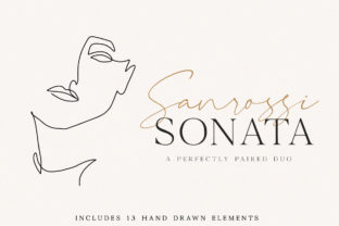 Sanrossi Sonata Duo Font for Crafters