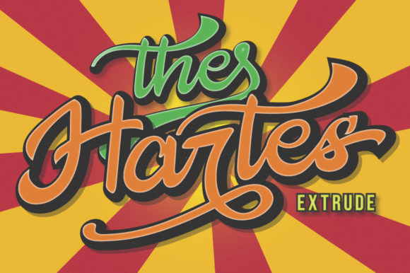 The Hartes Font: Bold Retro Style for Campaigns