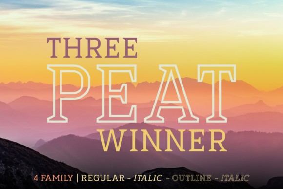 Three Peat Winner Family Font for Web Design